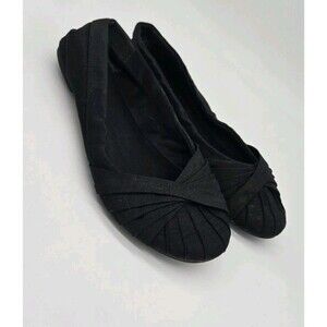 Cupcake Couture Girls Size 1 Solid Black Flats Dress Shoes Slip On Comfortable